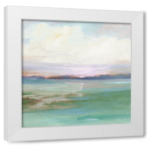 Calm Horizon 3   White Modern Wood Framed Art Print by Stellar Design Studio