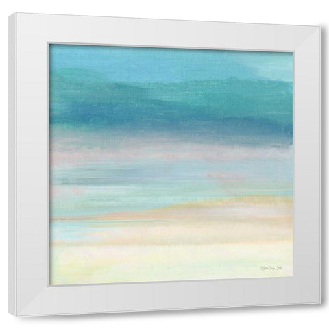 Calm Horizon 5   White Modern Wood Framed Art Print by Stellar Design Studio