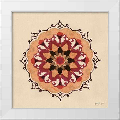 Mandala 1 White Modern Wood Framed Art Print by Stellar Design Studio