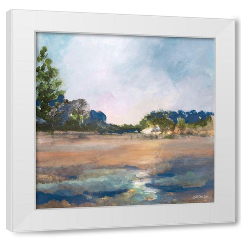 Pastel Countryside 2   White Modern Wood Framed Art Print by Stellar Design Studio