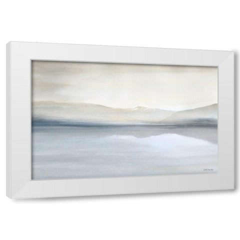 Lake Majesty   White Modern Wood Framed Art Print by Stellar Design Studio