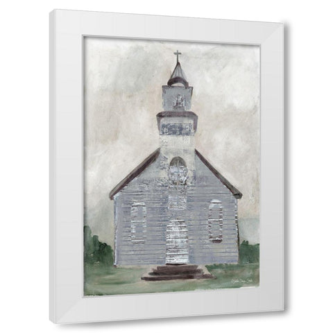 Church 1   White Modern Wood Framed Art Print by Stellar Design Studio