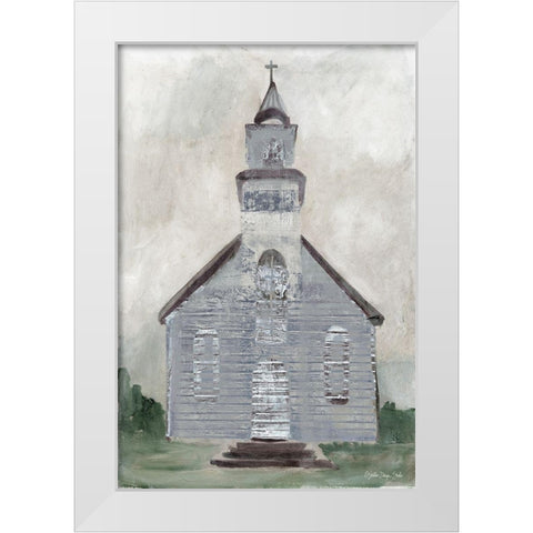 Church 1   White Modern Wood Framed Art Print by Stellar Design Studio
