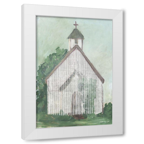 Church 3   White Modern Wood Framed Art Print by Stellar Design Studio