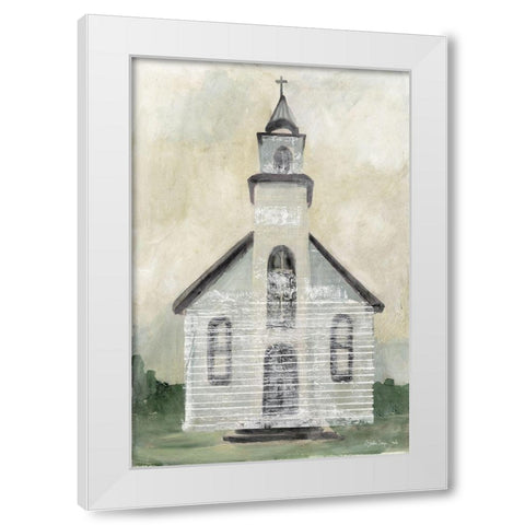 Church 4  White Modern Wood Framed Art Print by Stellar Design Studio