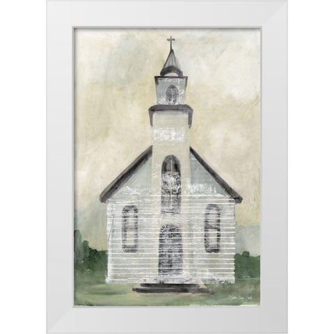 Church 4  White Modern Wood Framed Art Print by Stellar Design Studio