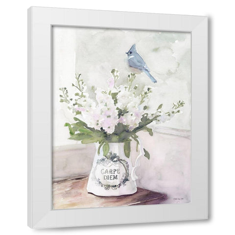 Parisian Pot 3 White Modern Wood Framed Art Print by Stellar Design Studio