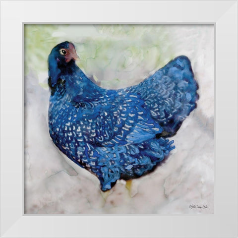 Rooster 2 White Modern Wood Framed Art Print by Stellar Design Studio