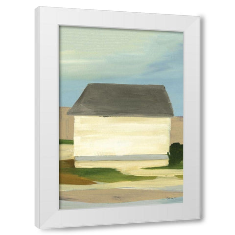Seaside Cottage 2 White Modern Wood Framed Art Print by Stellar Design Studio