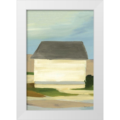 Seaside Cottage 2 White Modern Wood Framed Art Print by Stellar Design Studio