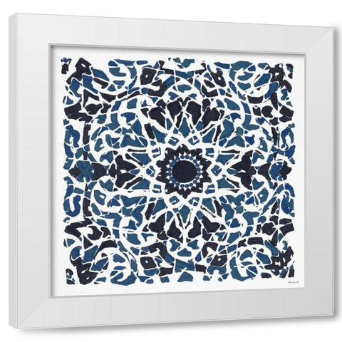 Global Pattern I White Modern Wood Framed Art Print by Stellar Design Studios