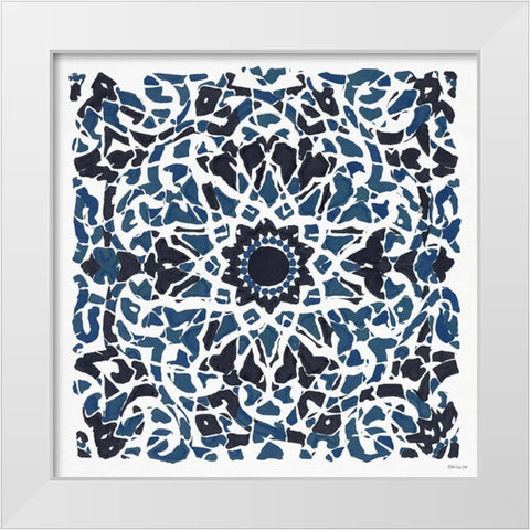 Global Pattern I White Modern Wood Framed Art Print by Stellar Design Studios