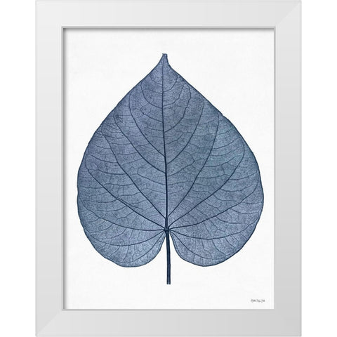 Indigo Nature Study I White Modern Wood Framed Art Print by Stellar Design Studio
