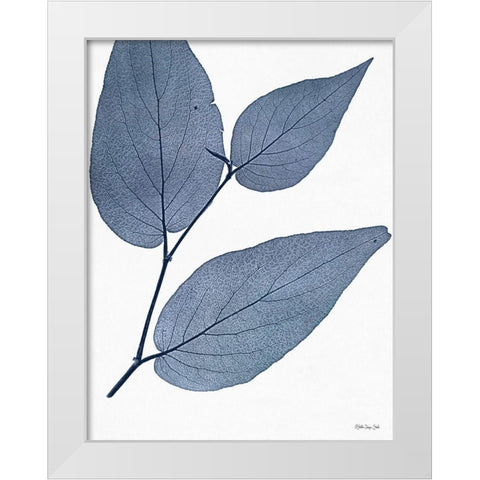 Indigo Nature Study II White Modern Wood Framed Art Print by Stellar Design Studio