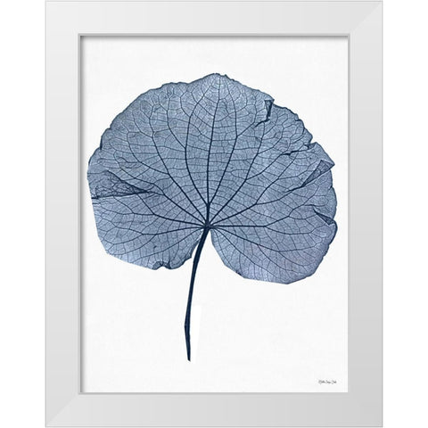 Indigo Nature Study IV White Modern Wood Framed Art Print by Stellar Design Studio