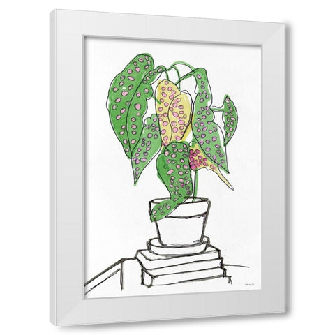 House Plant Study II White Modern Wood Framed Art Print by Stellar Design Studio
