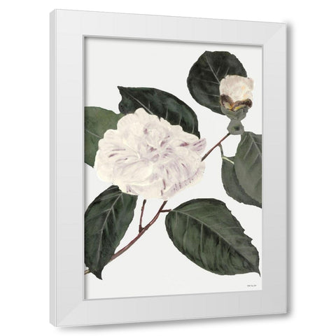 White Botanical I White Modern Wood Framed Art Print by Stellar Design Studio