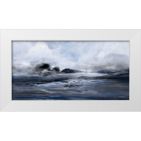 Distant Calm I White Modern Wood Framed Art Print by Stellar Design Studio