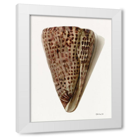 Neutral Shell Collection 6 White Modern Wood Framed Art Print by Stellar Design Studio