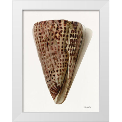 Neutral Shell Collection 6 White Modern Wood Framed Art Print by Stellar Design Studio