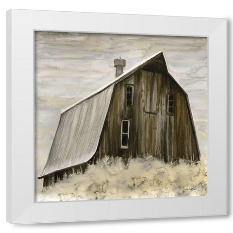 Rustic Barn White Modern Wood Framed Art Print by Stellar Design Studio