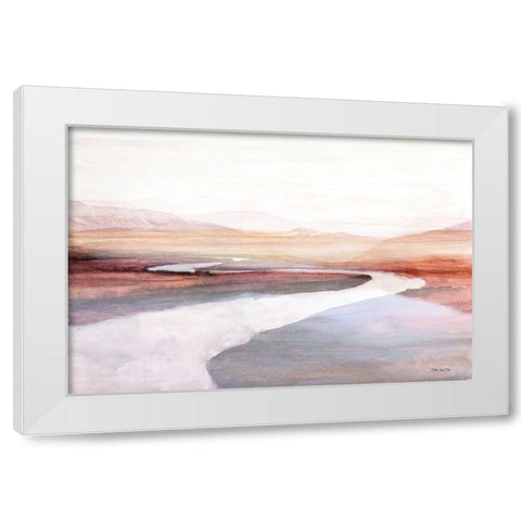 The Painted Desert White Modern Wood Framed Art Print by Stellar Design Studio