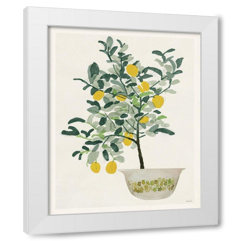 Lemon Tree II White Modern Wood Framed Art Print by Stellar Design Studio