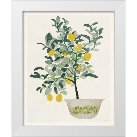 Lemon Tree II White Modern Wood Framed Art Print by Stellar Design Studio