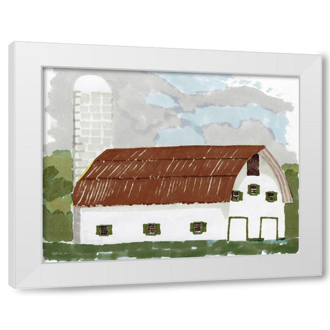 Barn Study II White Modern Wood Framed Art Print by Stellar Design Studio