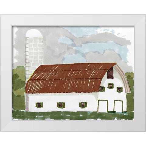 Barn Study II White Modern Wood Framed Art Print by Stellar Design Studio