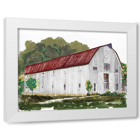 Barn Study III White Modern Wood Framed Art Print by Stellar Design Studio