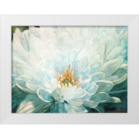 Morning Blossom White Modern Wood Framed Art Print by Stellar Designs Studio