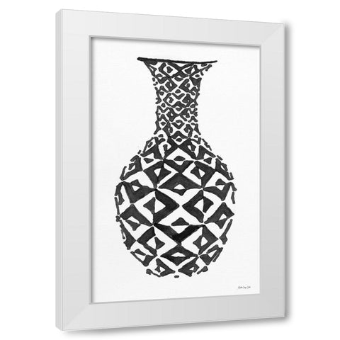 Tile Vase 1     White Modern Wood Framed Art Print by Stellar Design Studio