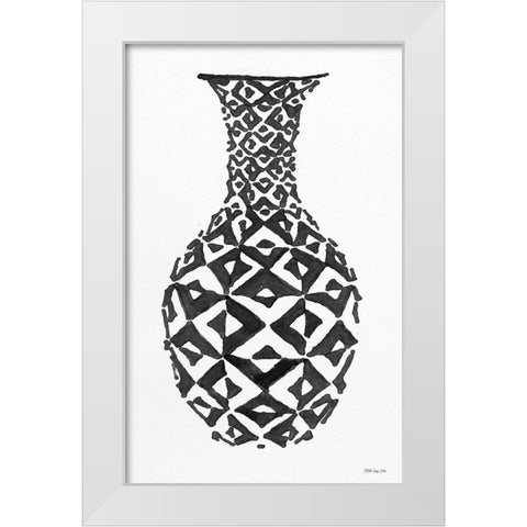 Tile Vase 1     White Modern Wood Framed Art Print by Stellar Design Studio
