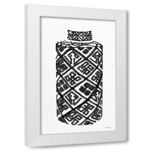 Tile Vase 2    White Modern Wood Framed Art Print by Stellar Design Studio