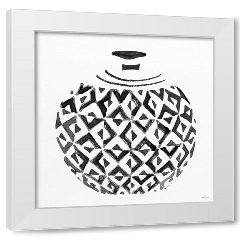 Tile Vase 4 White Modern Wood Framed Art Print by Stellar Design Studio