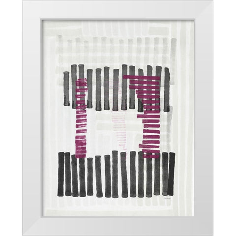 Intersecting Lines 1 White Modern Wood Framed Art Print by Stellar Designs Studio