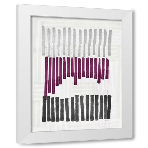 Intersecting Lines 2 White Modern Wood Framed Art Print by Stellar Designs Studio