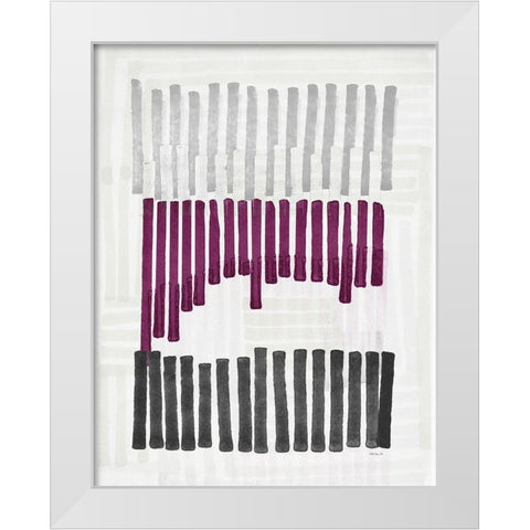 Intersecting Lines 2 White Modern Wood Framed Art Print by Stellar Designs Studio