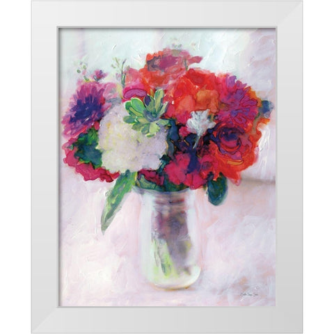 Dramatic Blooms 2 White Modern Wood Framed Art Print by Stellar Design Studio