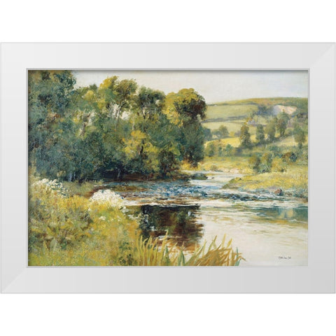 Landscape White Modern Wood Framed Art Print by Stellar Design Studio