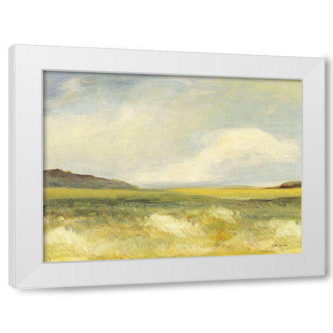 Land 2 White Modern Wood Framed Art Print by Stellar Design Studio