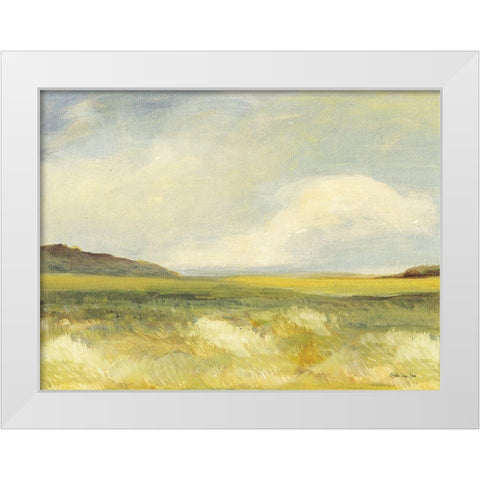 Land 2 White Modern Wood Framed Art Print by Stellar Design Studio