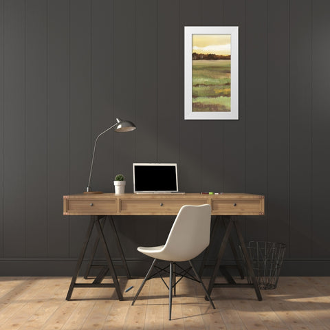 Land 4 White Modern Wood Framed Art Print by Stellar Design Studio