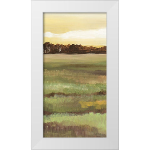 Land 4 White Modern Wood Framed Art Print by Stellar Design Studio