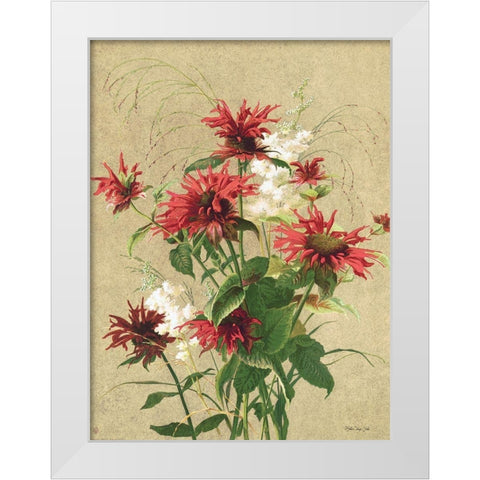 Meadow Flowers 3 White Modern Wood Framed Art Print by Stellar Design Studio