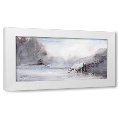 Far From Home White Modern Wood Framed Art Print by Stellar Designs Studio