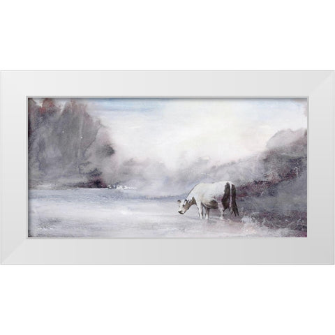 Far From Home White Modern Wood Framed Art Print by Stellar Designs Studio