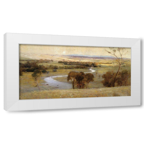 Countryside Morning     White Modern Wood Framed Art Print by Stellar Design Studio