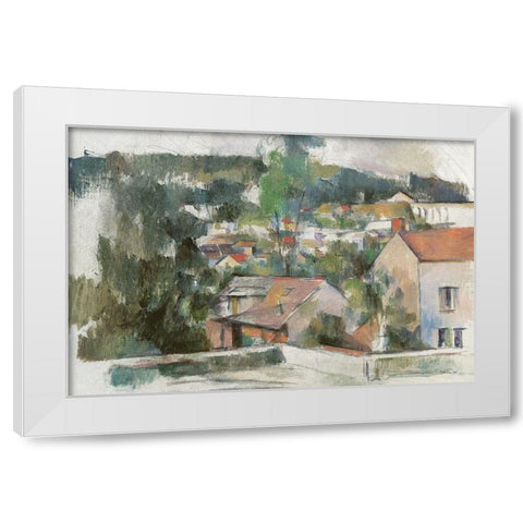 Hillside Town II     White Modern Wood Framed Art Print by Stellar Design Studio